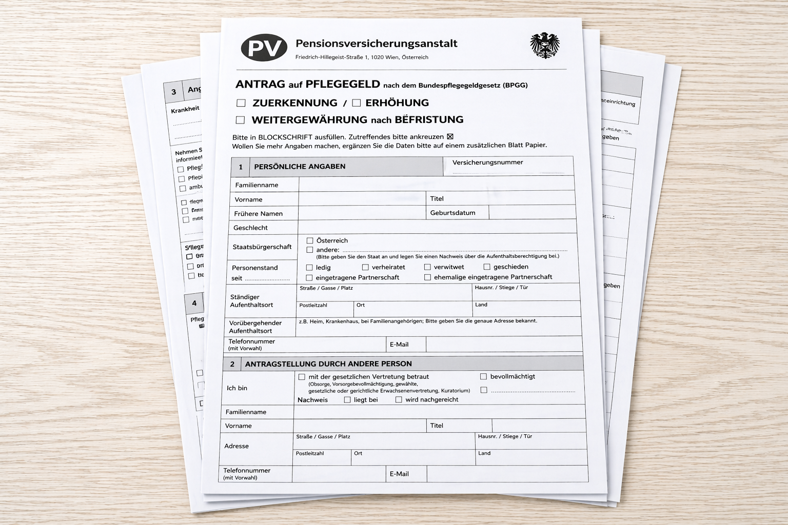pflegegeldberatung formulare